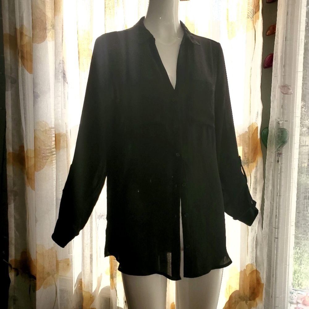 Kismet Black Button Up Blouse